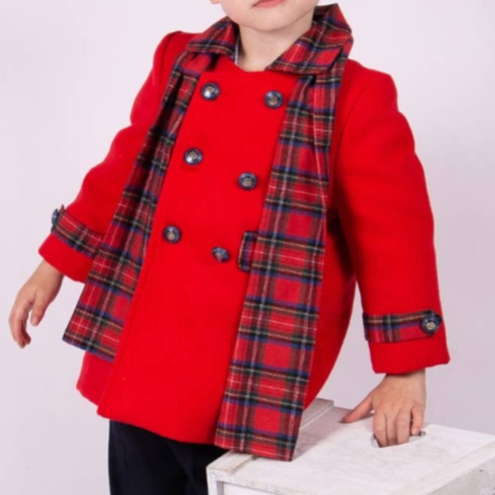 Beau Kid Red Coat & Scarf